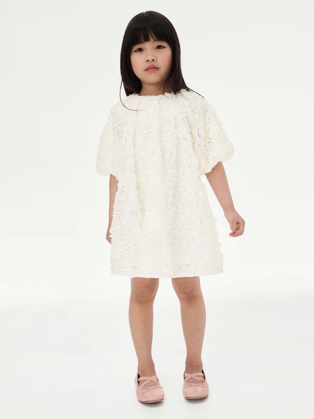 Marks & Spencer Girls Floral Flared Sleeve A-Line Dress