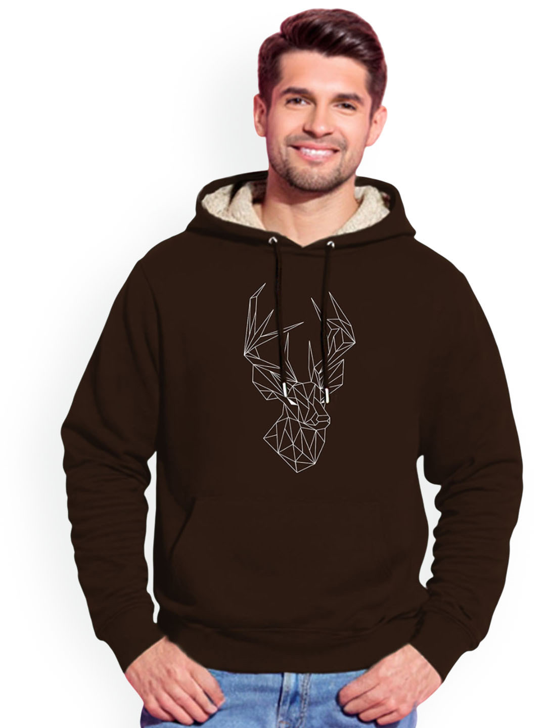 TOGS & TERRE Men Animal Graphic Printed Hooded Long Sleeve Sweatshirt