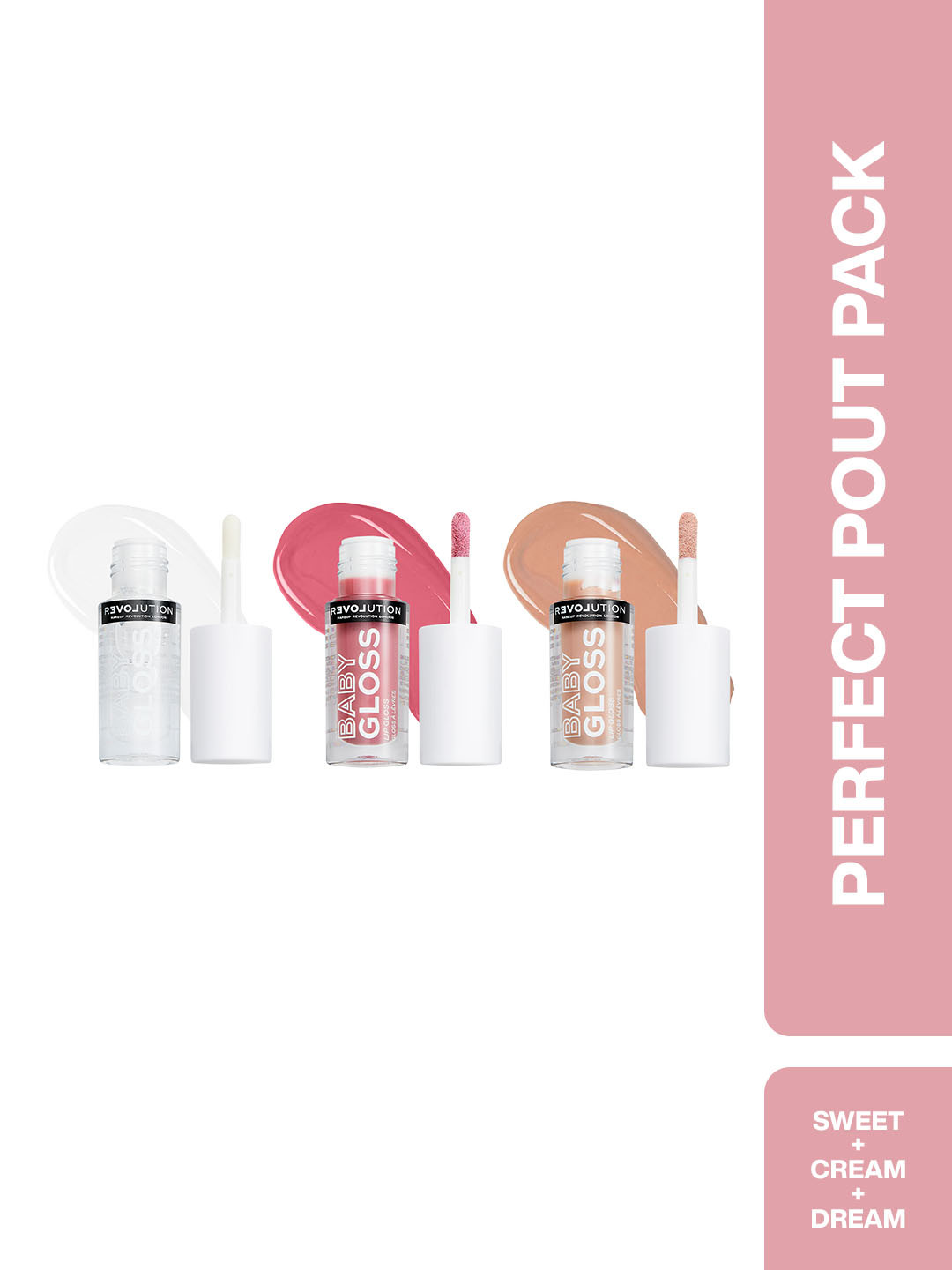 RELOVE Set Of 3 Baby Lip Gloss - 2.2 ml Each - Sweet-Dream-Cream