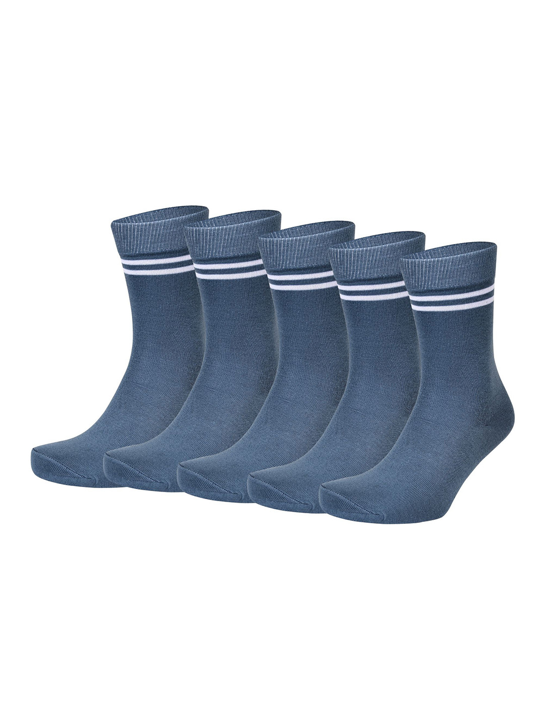 bizala Kids Pack Of 5 Striped Calf-Length Socks