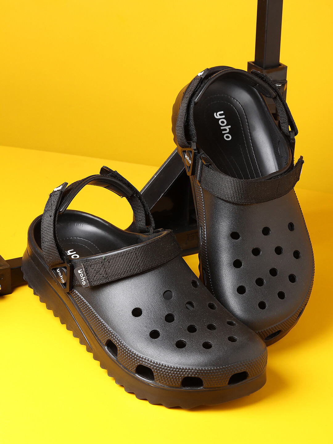 yoho Men Hacker 001 Jagged Anti-Skid Sole Adjustable Strap Footpharma Footbed Clog