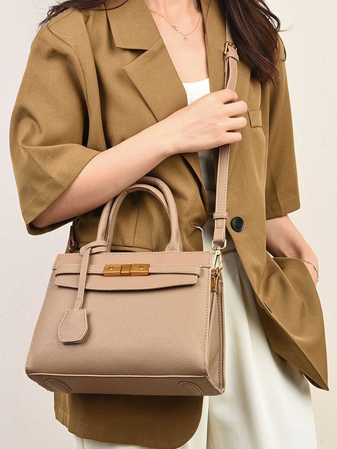 RIJAC Women Yumi Textured Structured Shoulder Bag