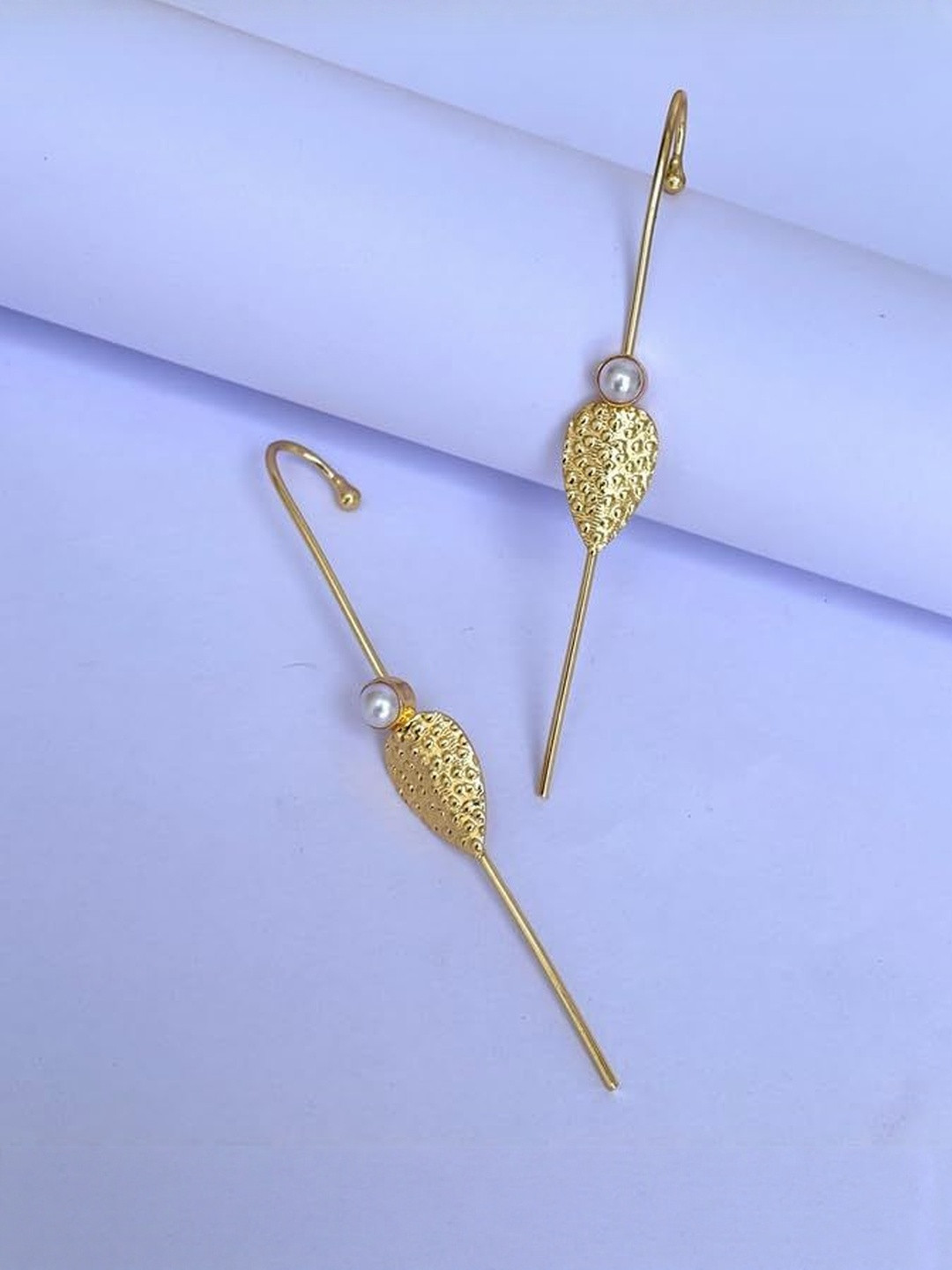 MISS ASTUTE Women Gold-Plated Brass Pearls Earrings