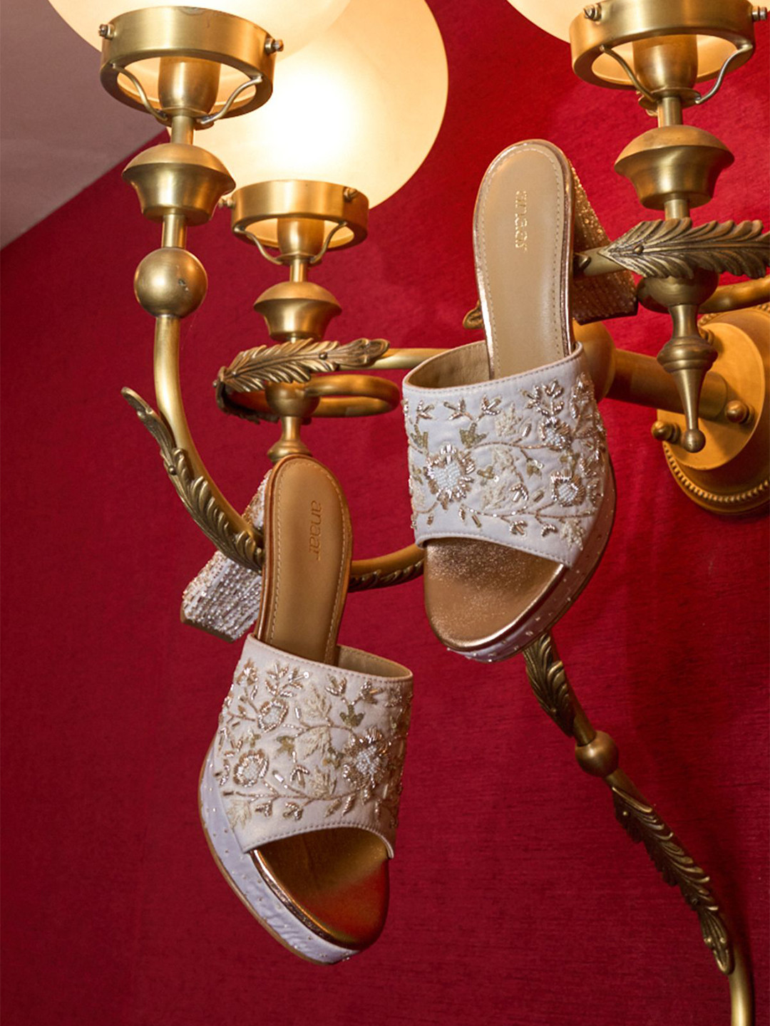 Anaar Women Embellished Ethnic Festive Fairy Platform Sandals