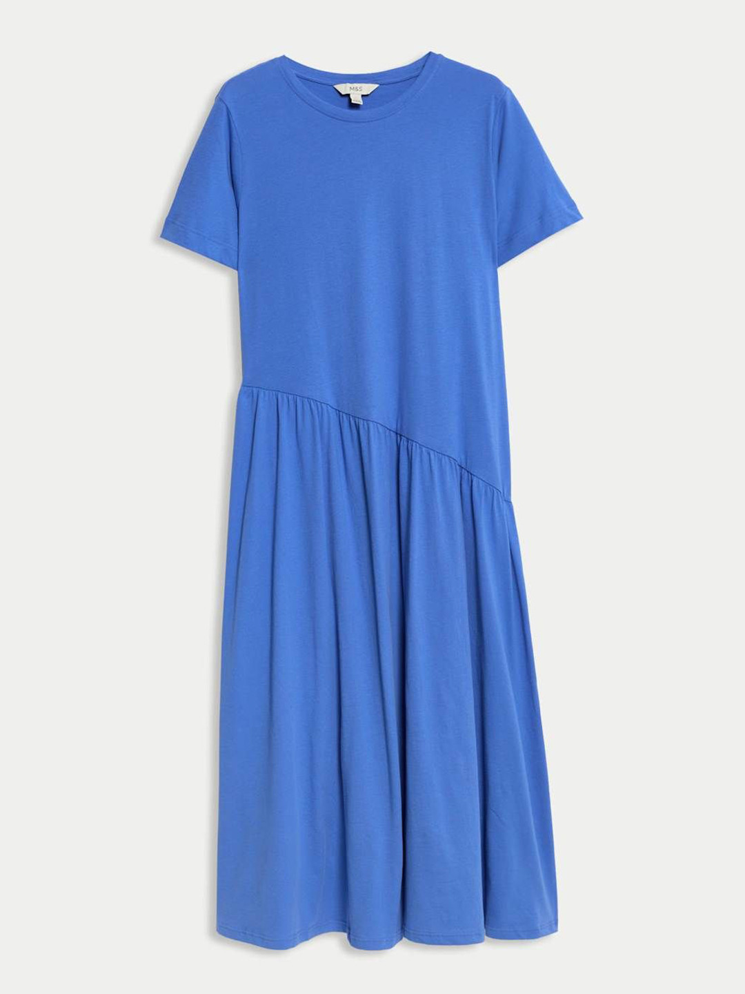 Marks & Spencer Women Drop Waist Pure Cotton Midi T-Shirt Dress