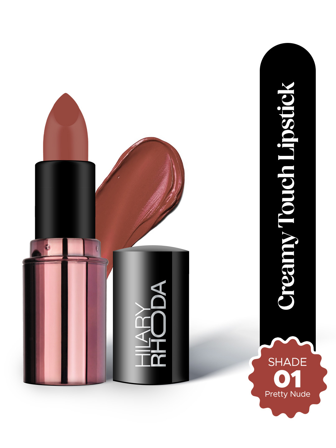 Hilary Rhoda Long Lasting Highly Pigmented Creamy Touch Lipstick- 4 g -Pretty Nude 01
