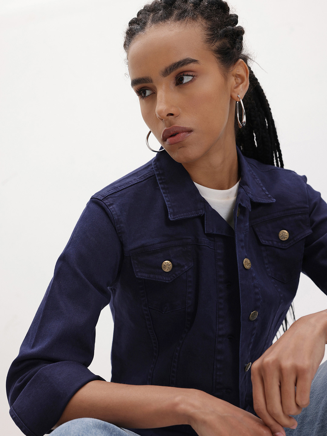 The Roadster Life Co. Spread Collar Denim Jacket