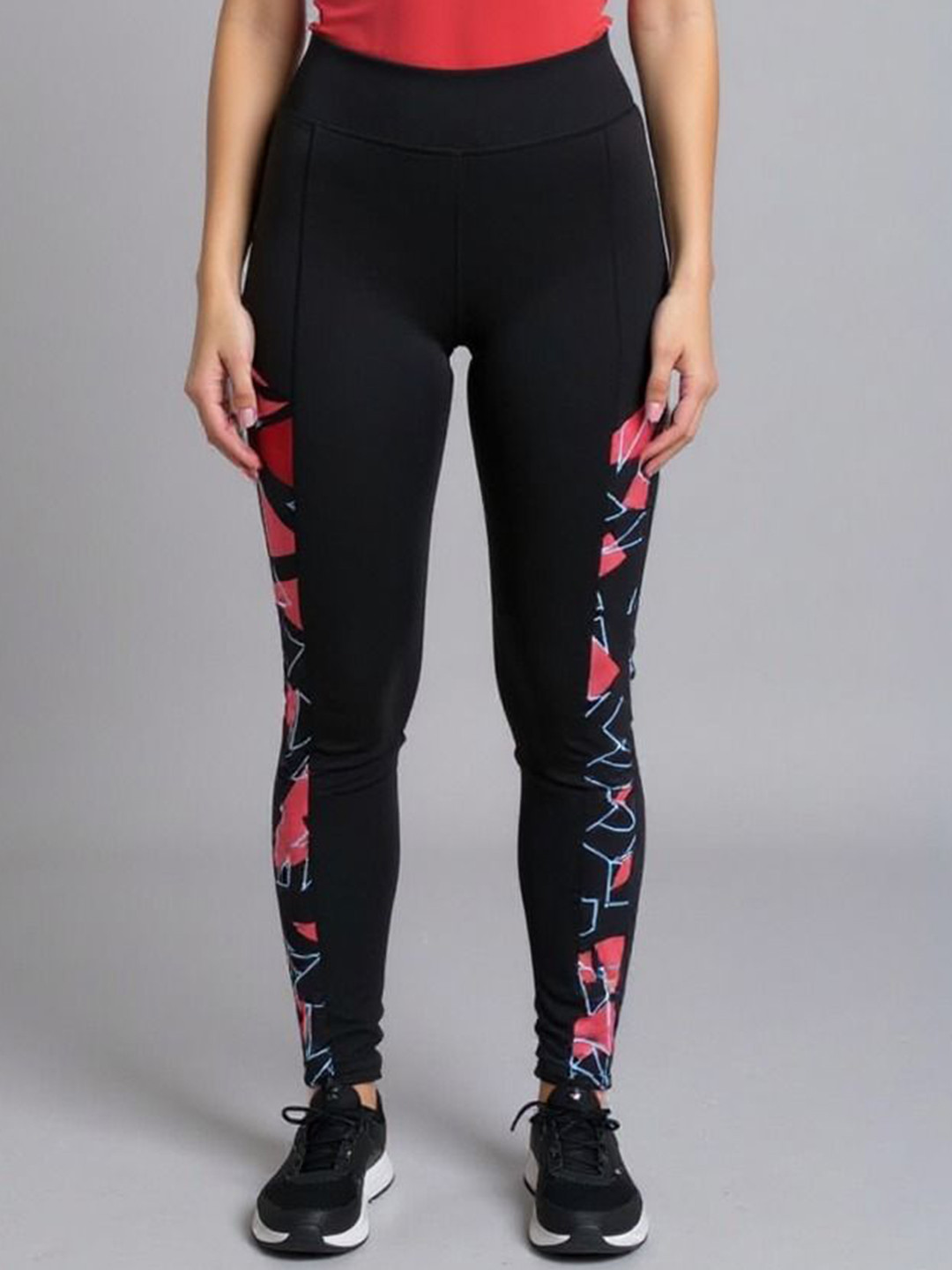 KGN HUB Women Printed High Waist Slim Fit Gym Tights