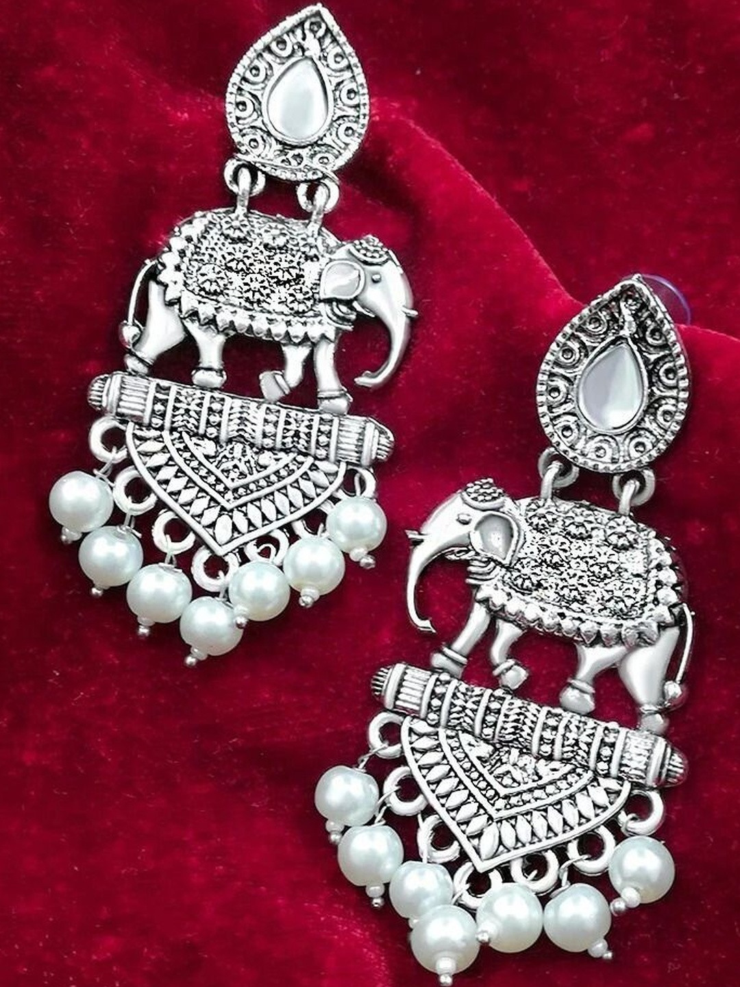 Gift Nest Animal Shaped Oxidised Drop Earrings