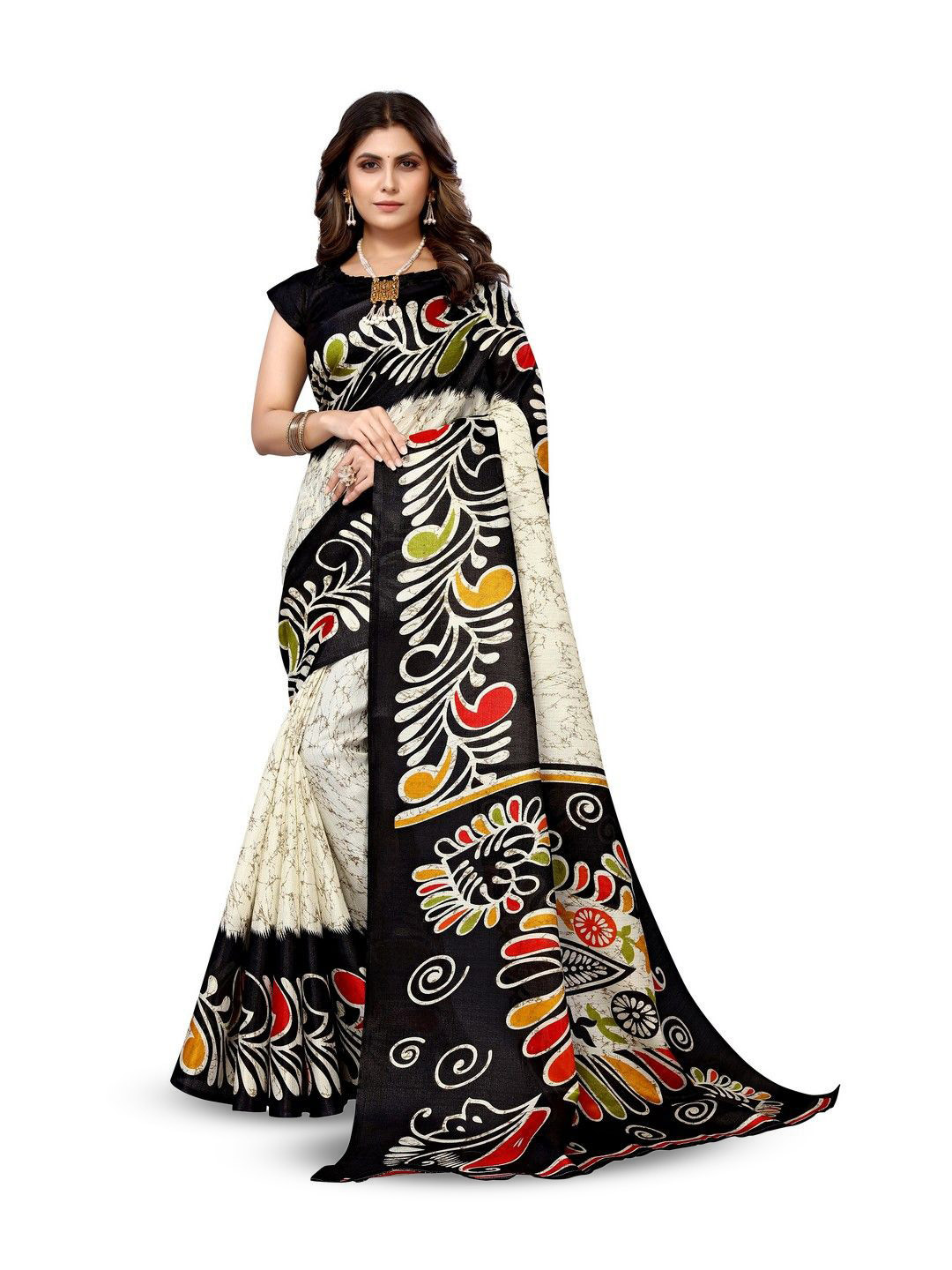 priyashi Batik Art Silk Bhagalpuri Saree