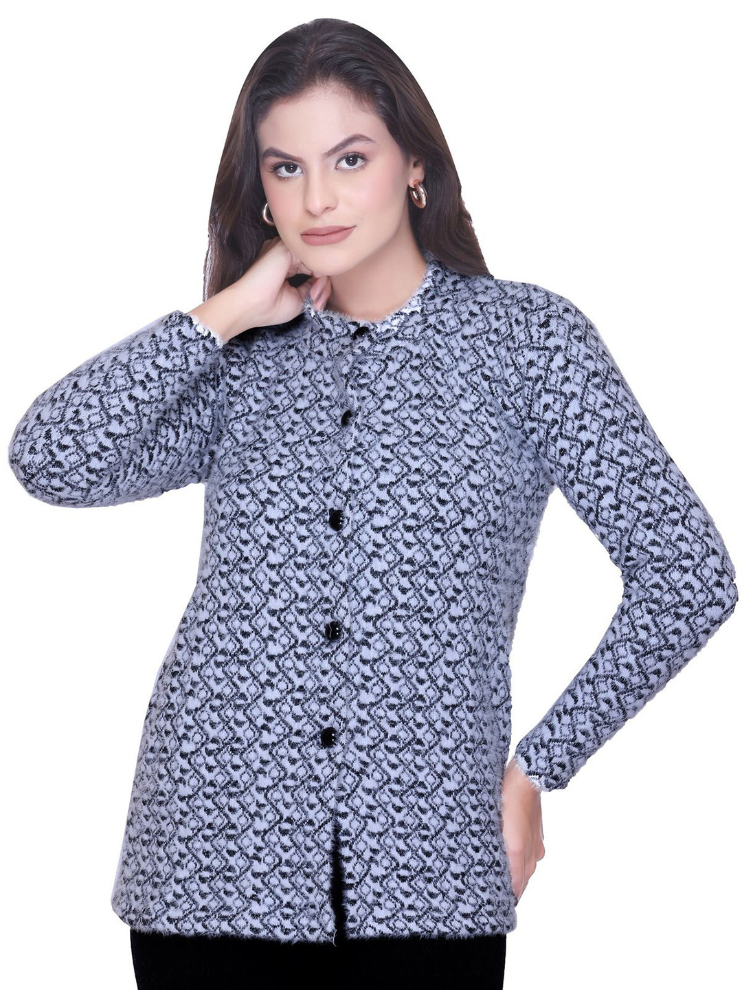 FASHSTORE Women Woollen Cardigan Sweater