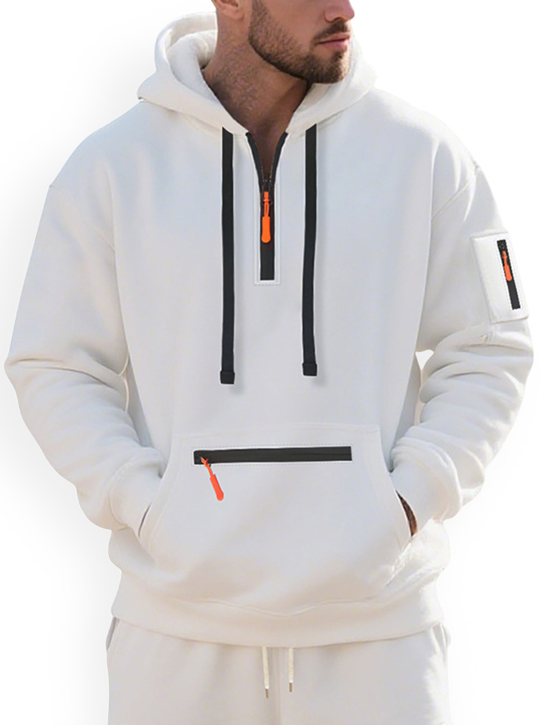 StyleCast x Revolte Men Hooded Long Sleeves Pullover Sweatshirt