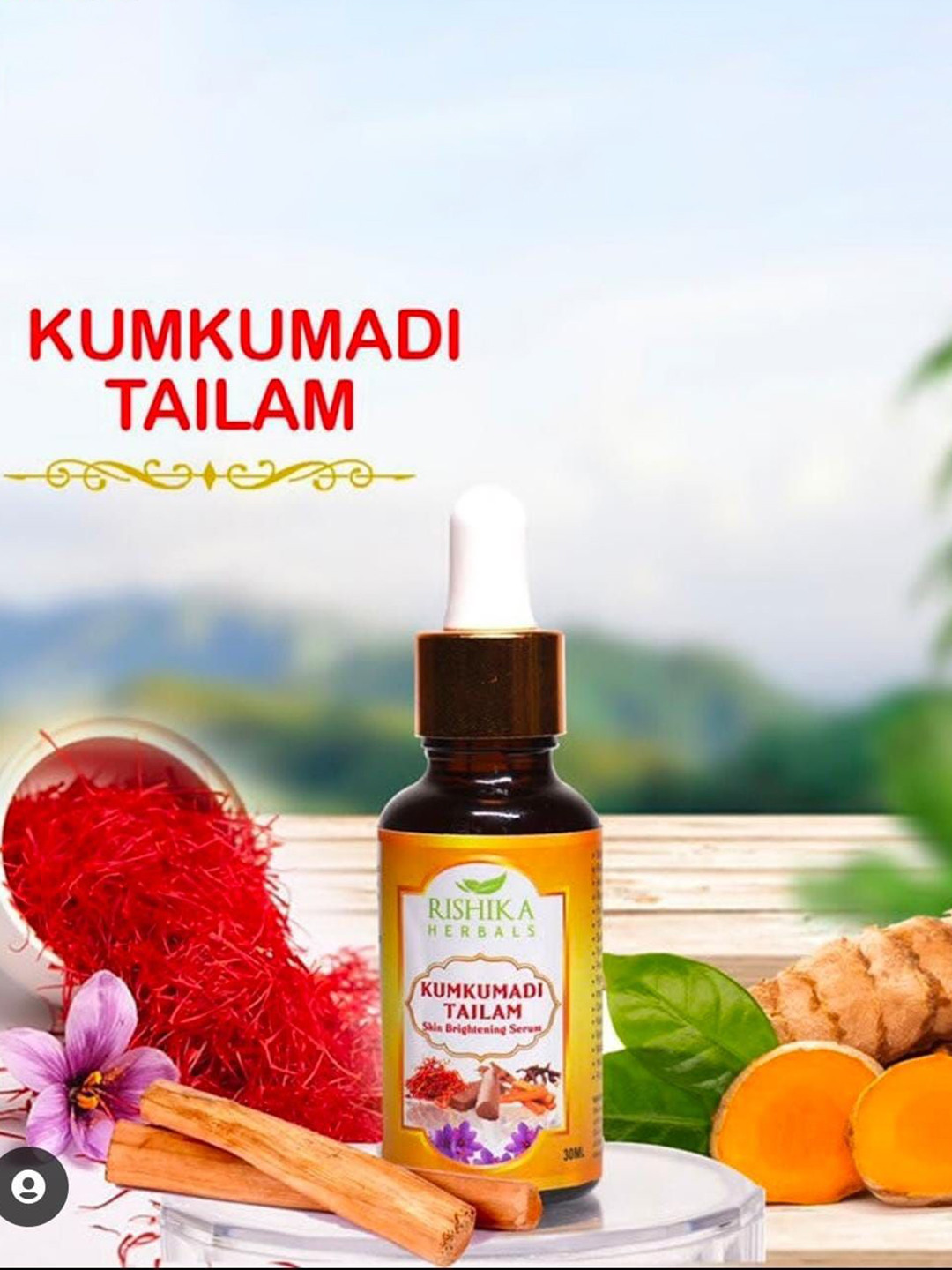 RISHIKAHERBALS Kumkumadi Tailam For Reduce Age Spots - 30 ml