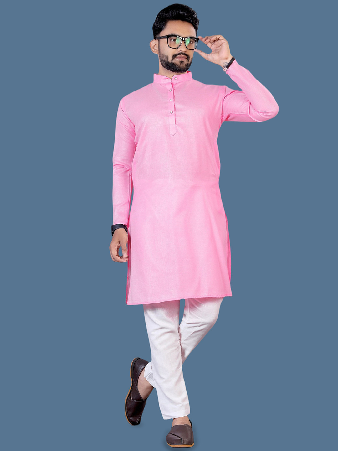 MAHI CREATIVE Mandarin Collar Straight Kurta