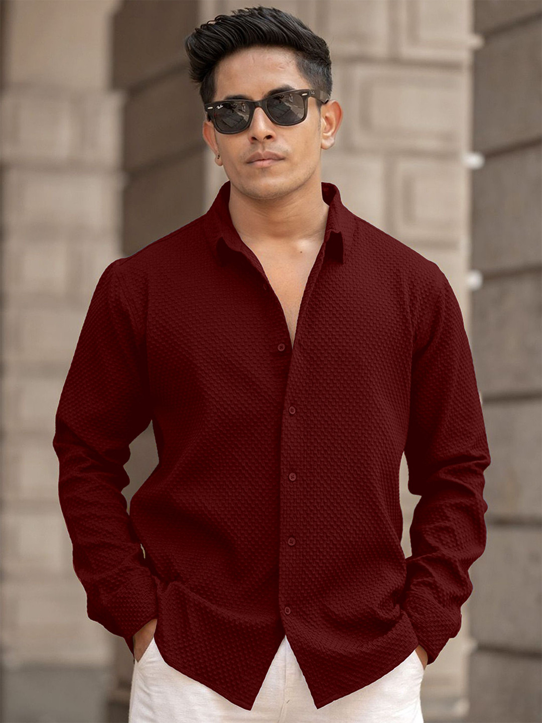 WEBRIC Cotton Standard Fit Casual Shirt