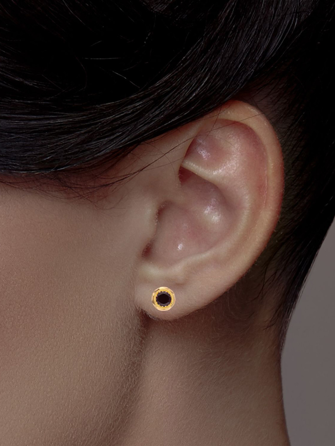 C KRISHNIAH CHETTY JEWELLERS PVT LTD 22KT Gold Classic Stud Earrings - 2.87 g