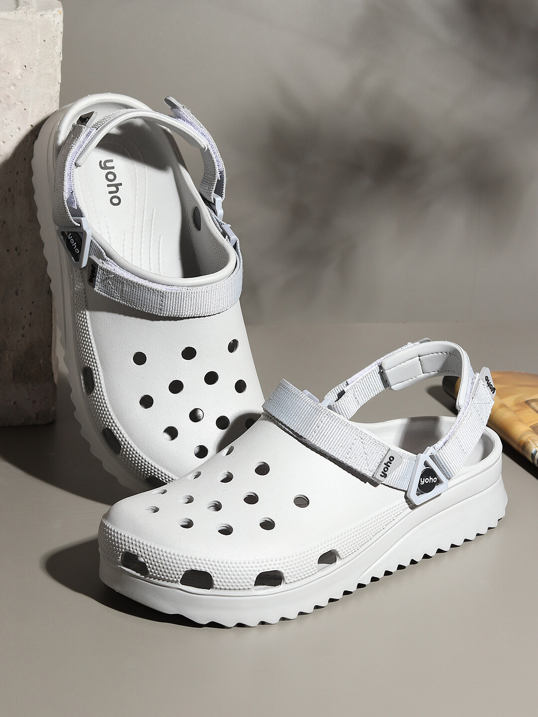 yoho Men Hacker 001 Jagged Anti-Skid Sole Adjustable Strap Footpharma Footbed Clog