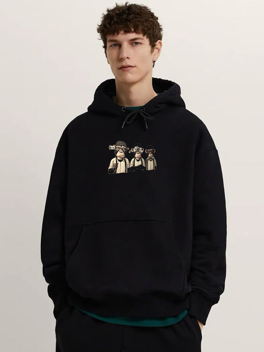 Stitchmeashirt 3 Monkeys Hooded Sweatshirt