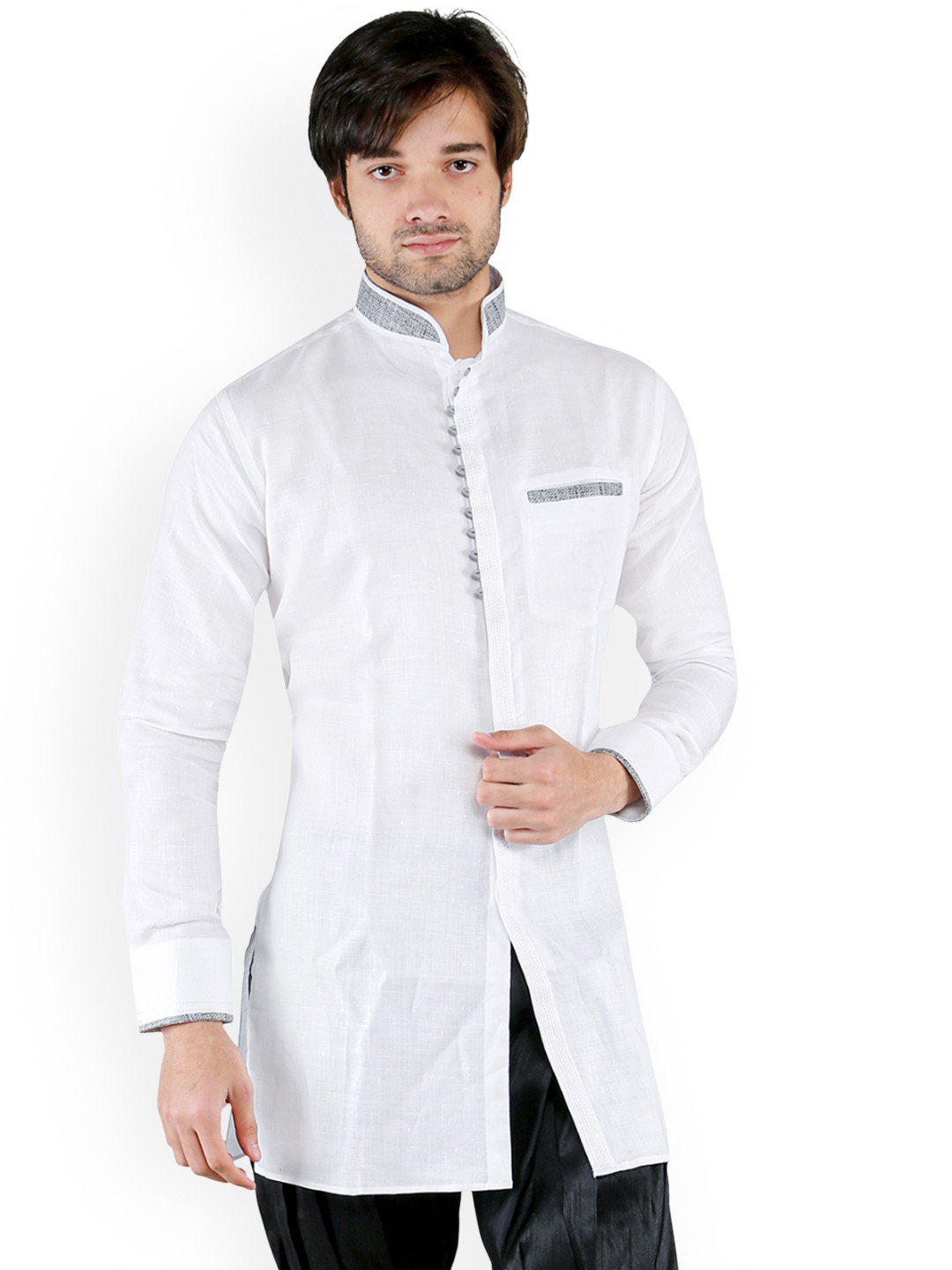 NEWLOOKS Men Solid Daily Cotton Straight Kurta