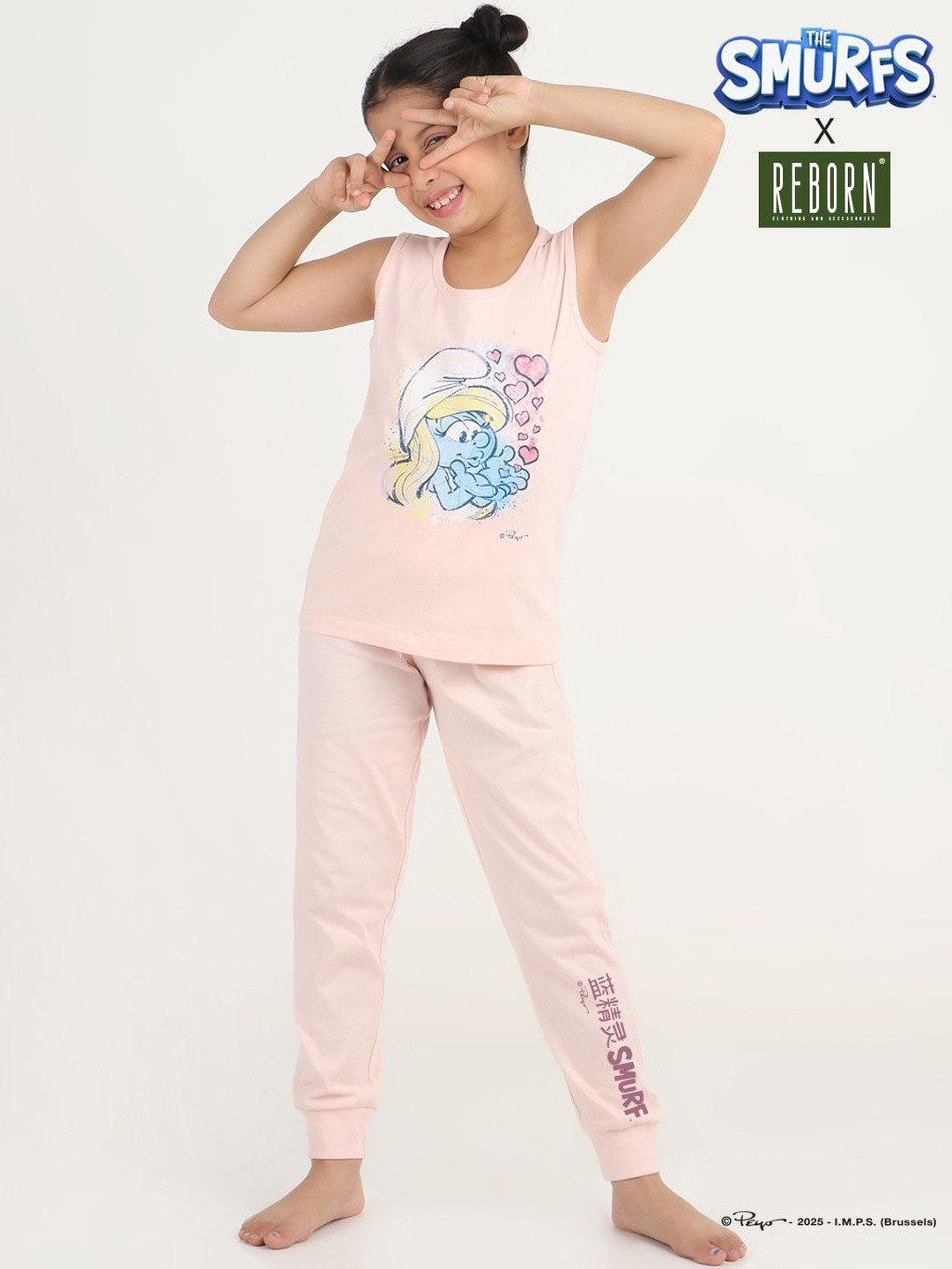REBORN Girls Pure Cotton Top & Joggers