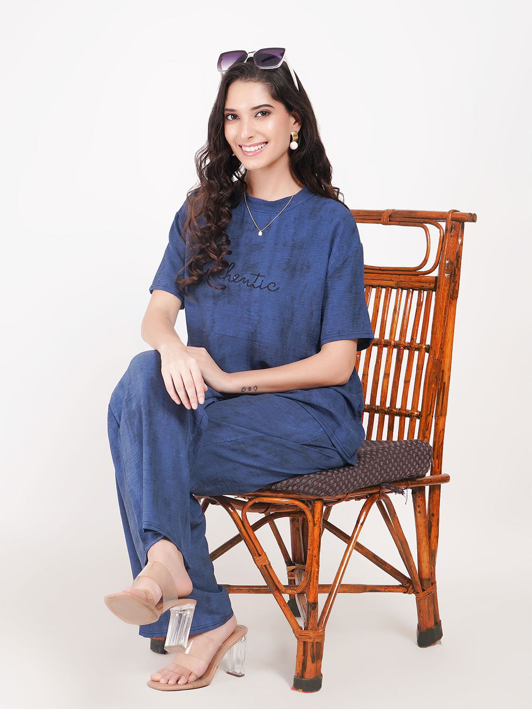 Stem Rope T-Shirt With Trousers Co-Ords