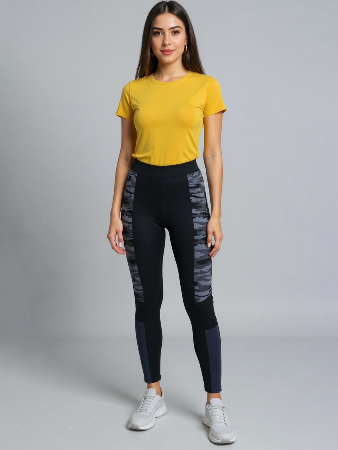 KGN HUB Women Printed Training or Gym Slim Fit Sports Tights