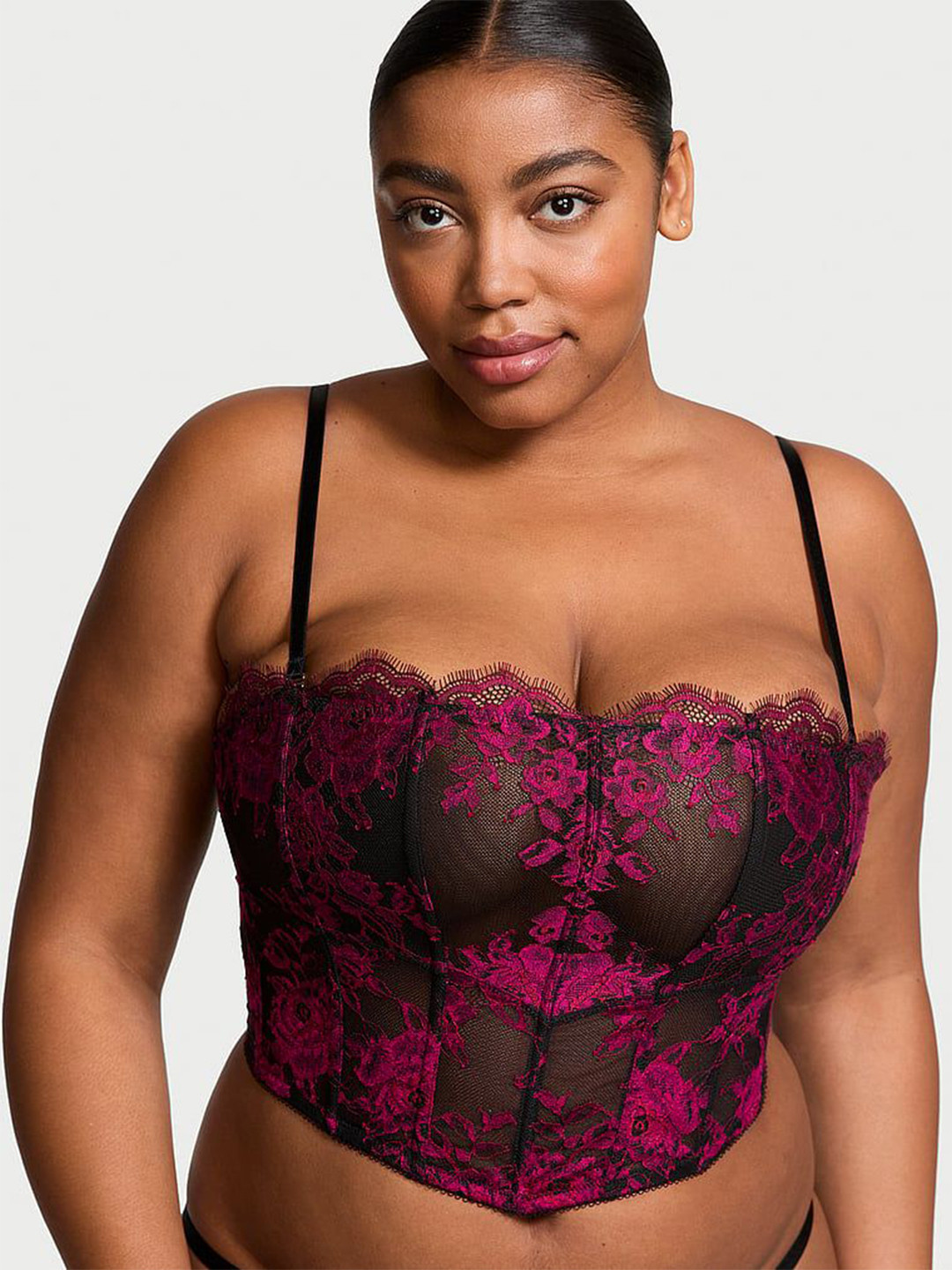 Victoria's Secret Floral Self Design Medium Coverage Lightly Padded Bra