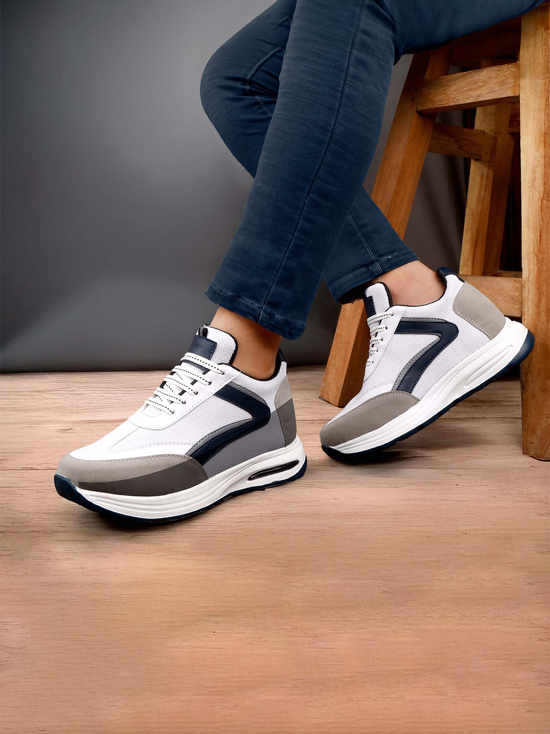 Bxxy Men Elevator Hidden Height Increasing Lace-up Shoes