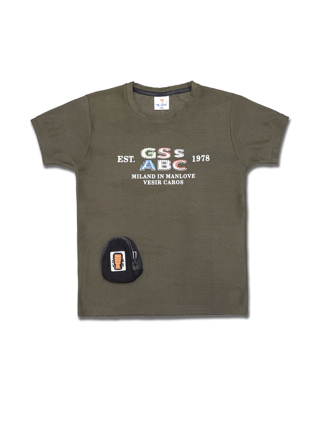 Mojoo Boys Green BLENDED Tshirts