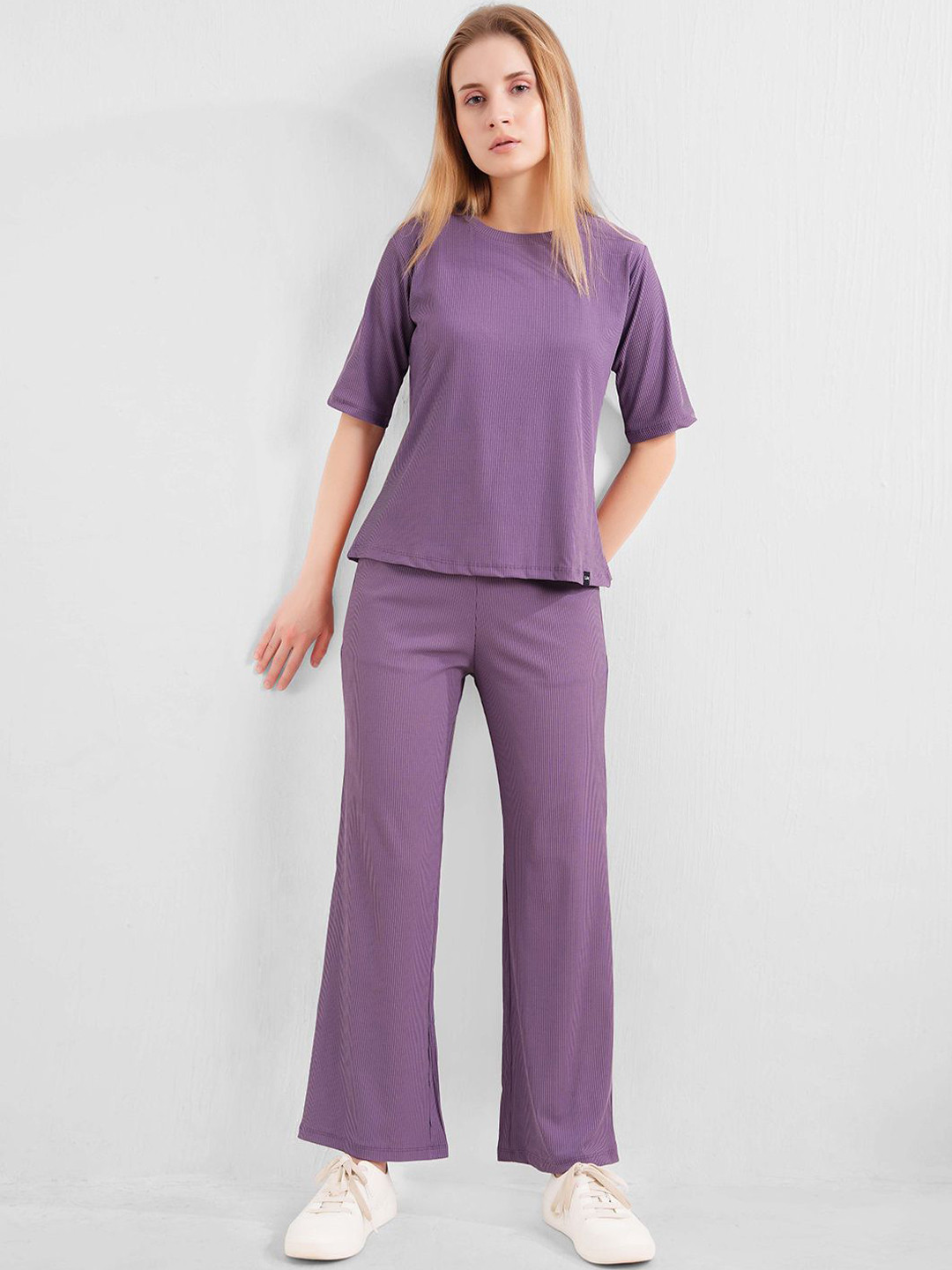 L&M Leisure and Moods Self Design Top with Trousers Co-Ords
