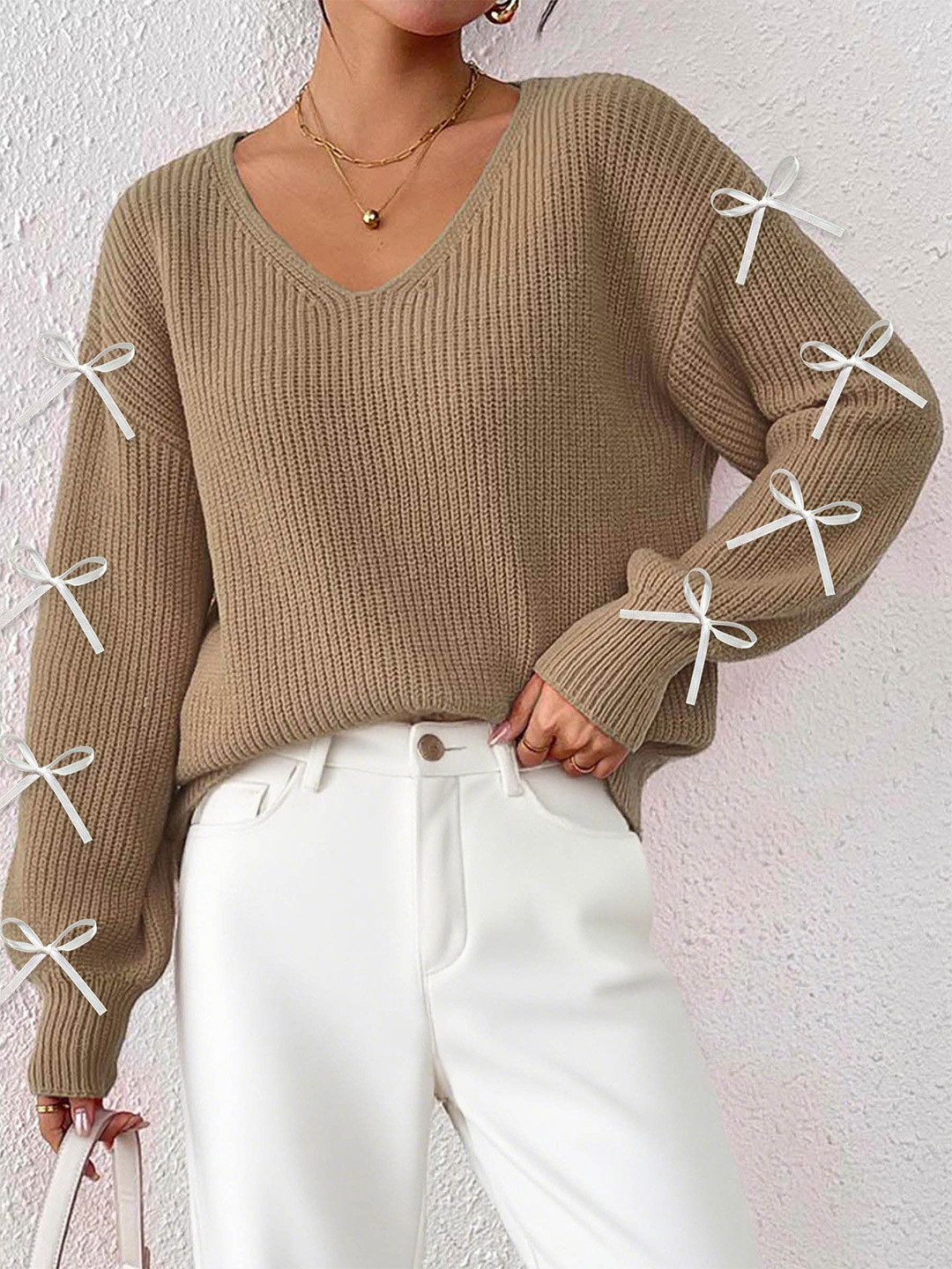 StyleCast x Revolte Women Solid Bow Design Pullover