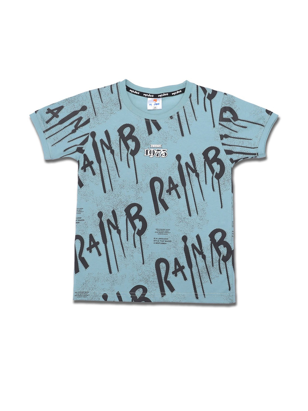 Mojoo Boys Green BLENDED Tshirts