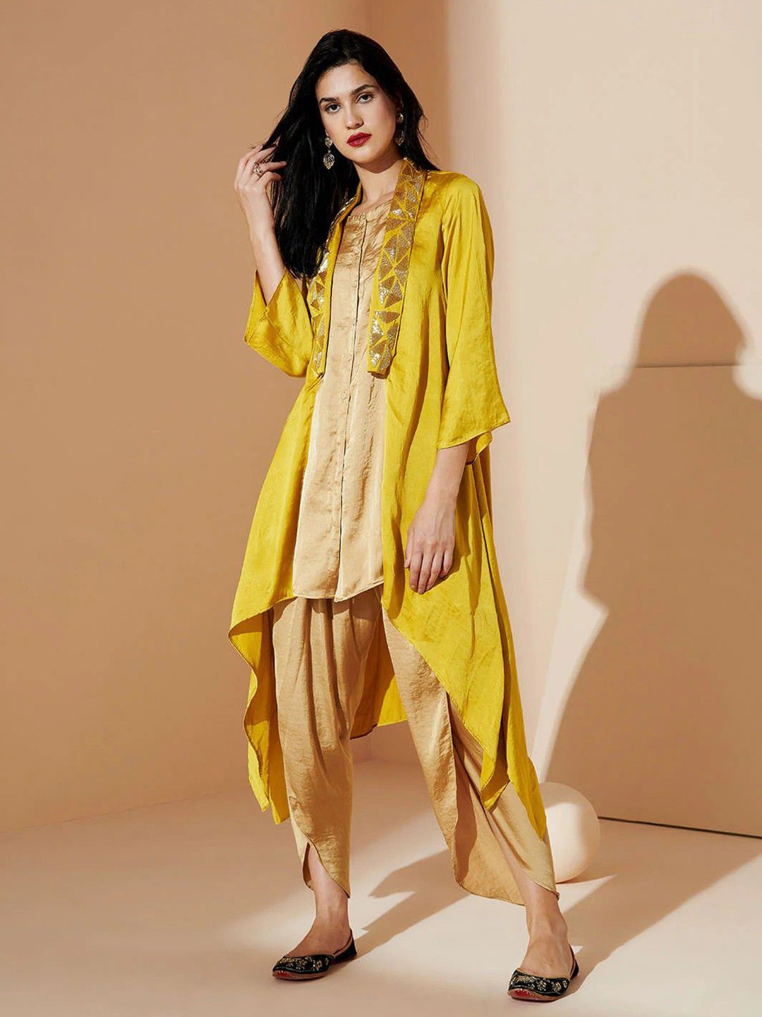 CHIQUE Collarless Casual Shirt