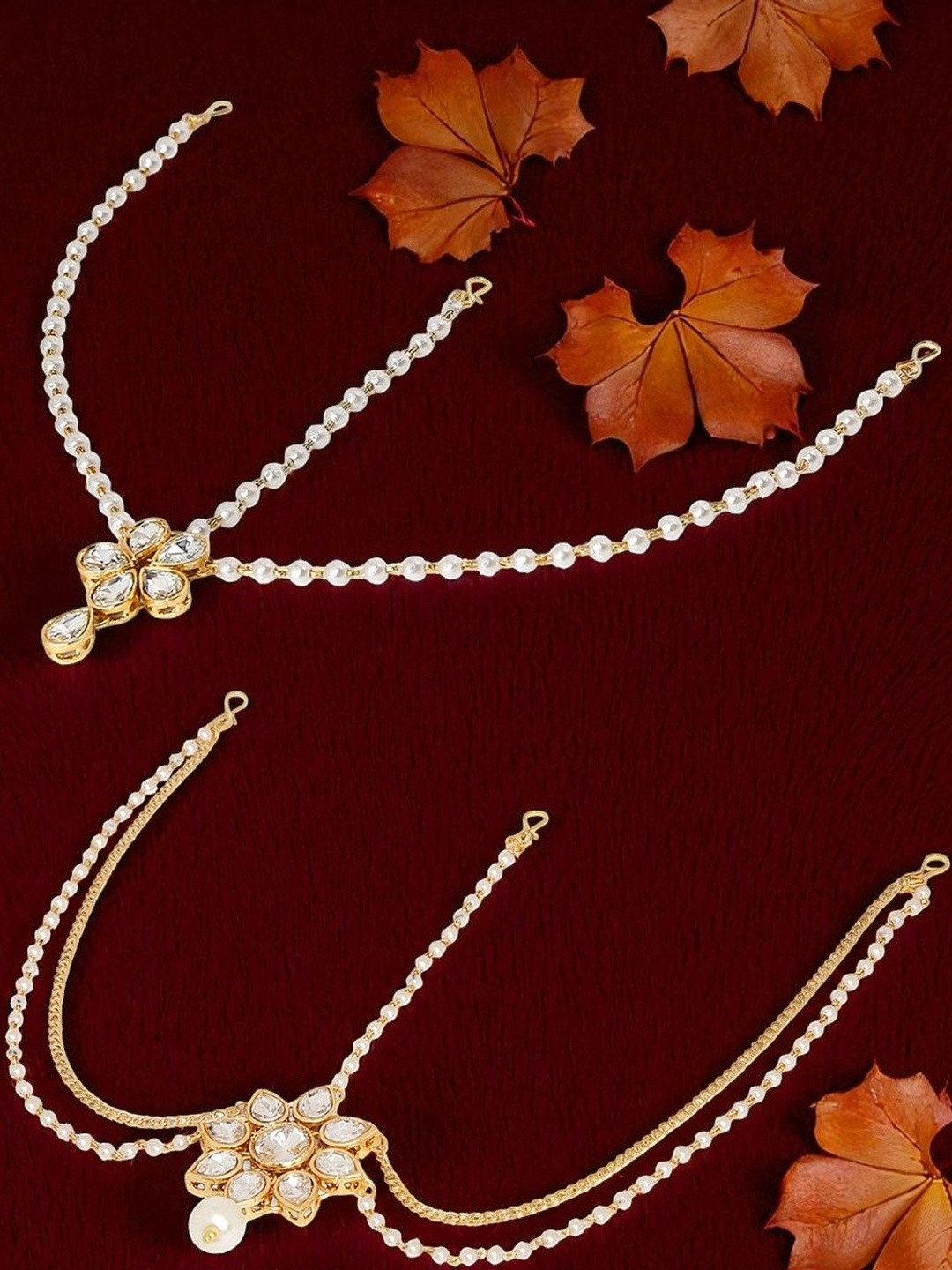 Anouk Women Metal Kundan Studded Sheeshphool Head Jewellery