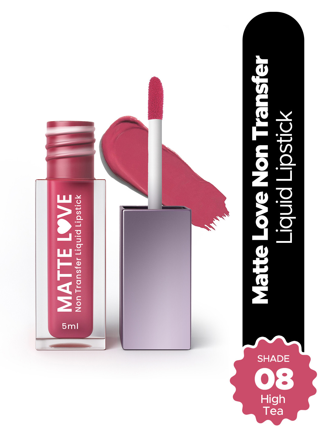 Hilary Rhoda Matte Love Non-Transfer Water-Proof Liquid Lipstick - 5ml - High Tea 08