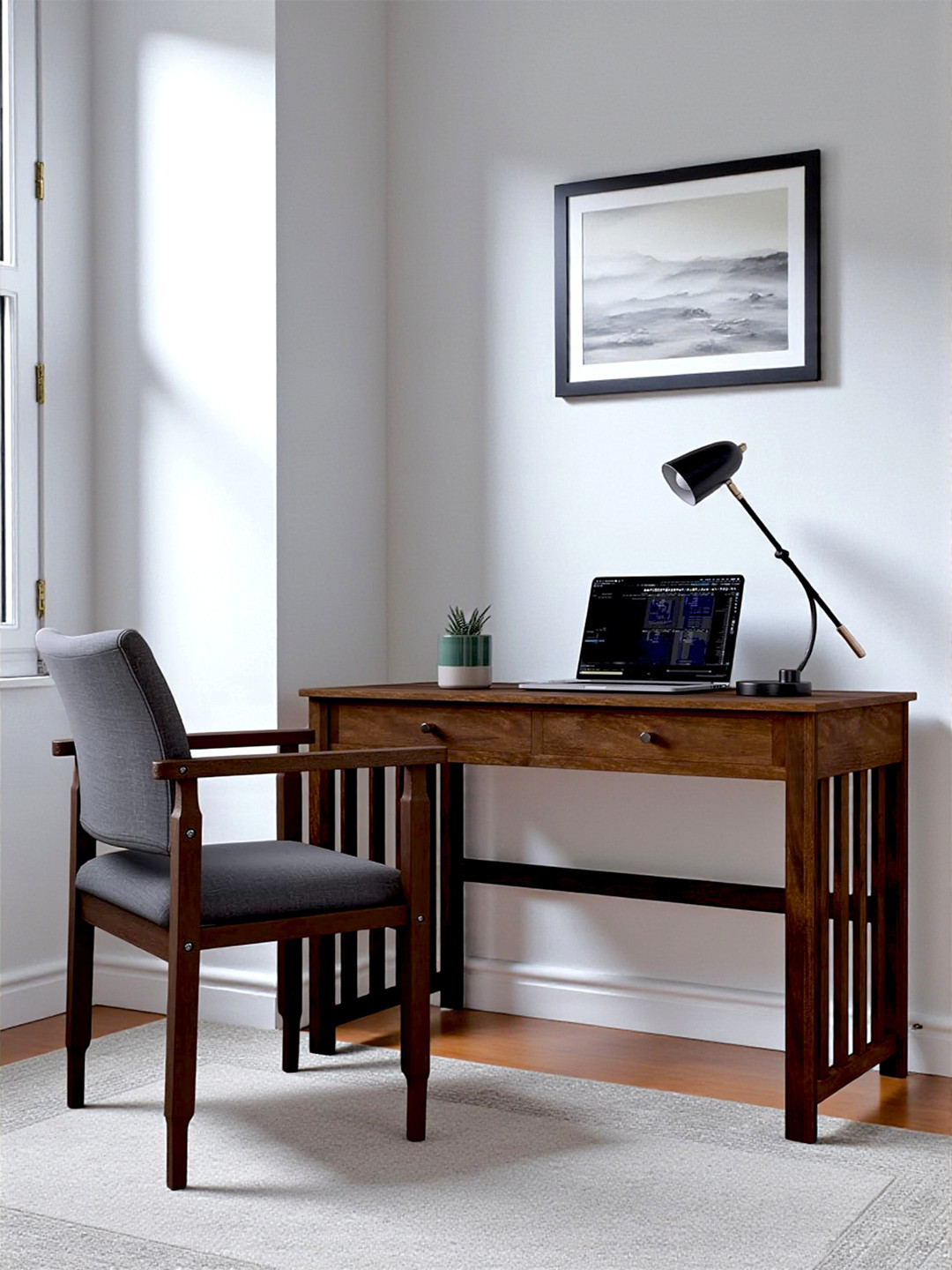 Ikiriya Sheesham Wood Study Computer Table (Provisional Teak Finish)