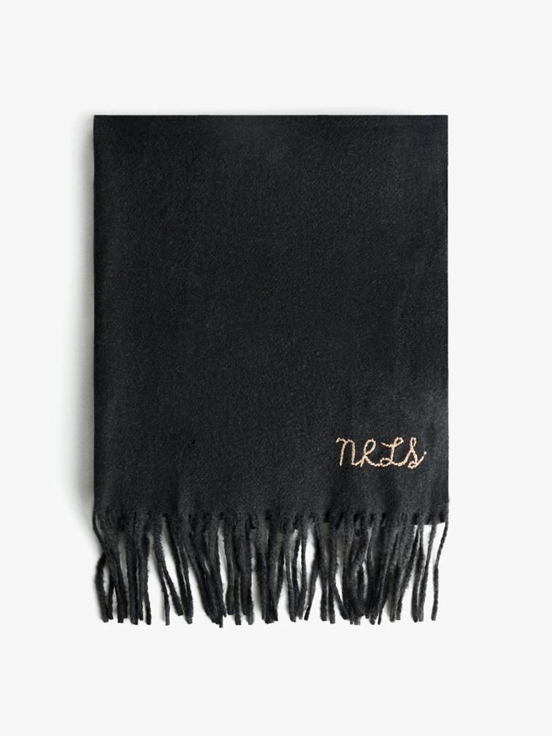 Bershka Unisex Scarf  With Frayed Border
