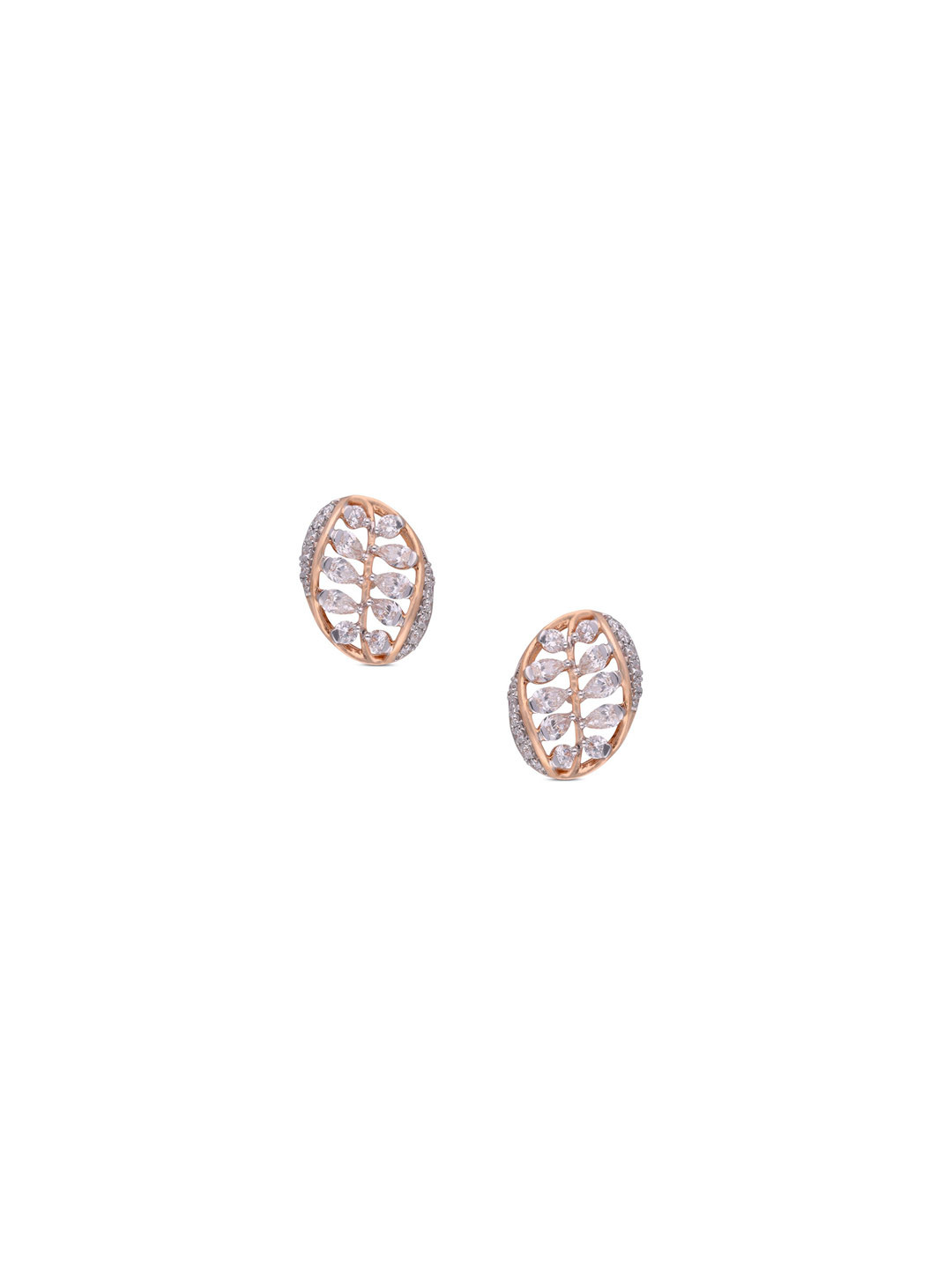 C KRISHNIAH CHETTY JEWELLERS PVT LTD Women 18Kt Elegant Diamond Earrings - 3.02 g