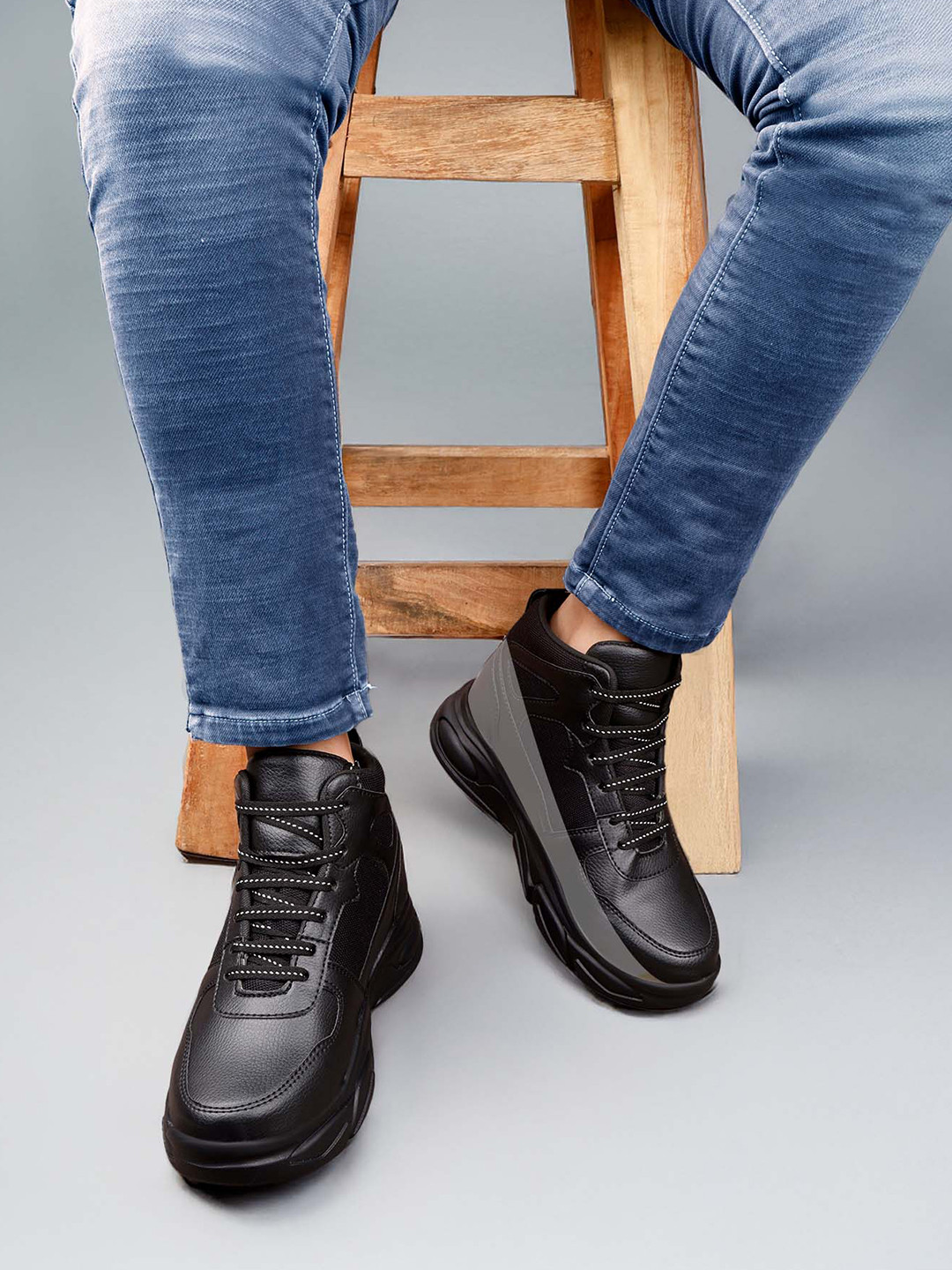 Bxxy Men's 7.62 cm (3 Inch) Hidden Height Increasing Elevator Sneakers Boots