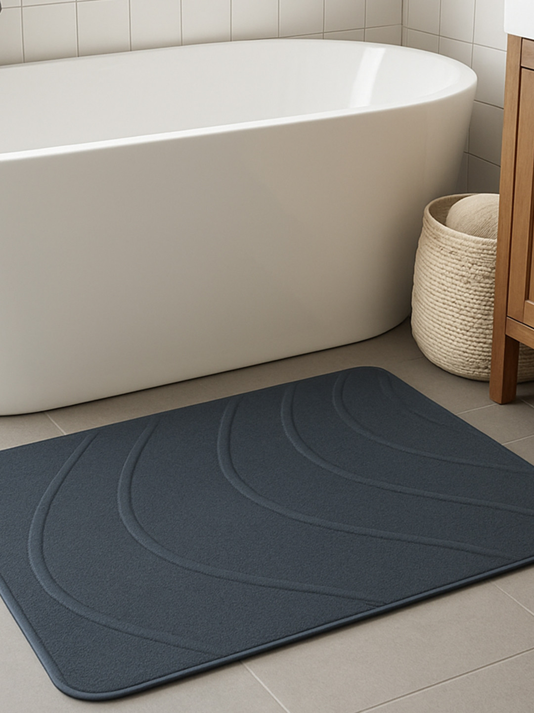 Cortina Blue Water Proof Diatomite Bath Mat