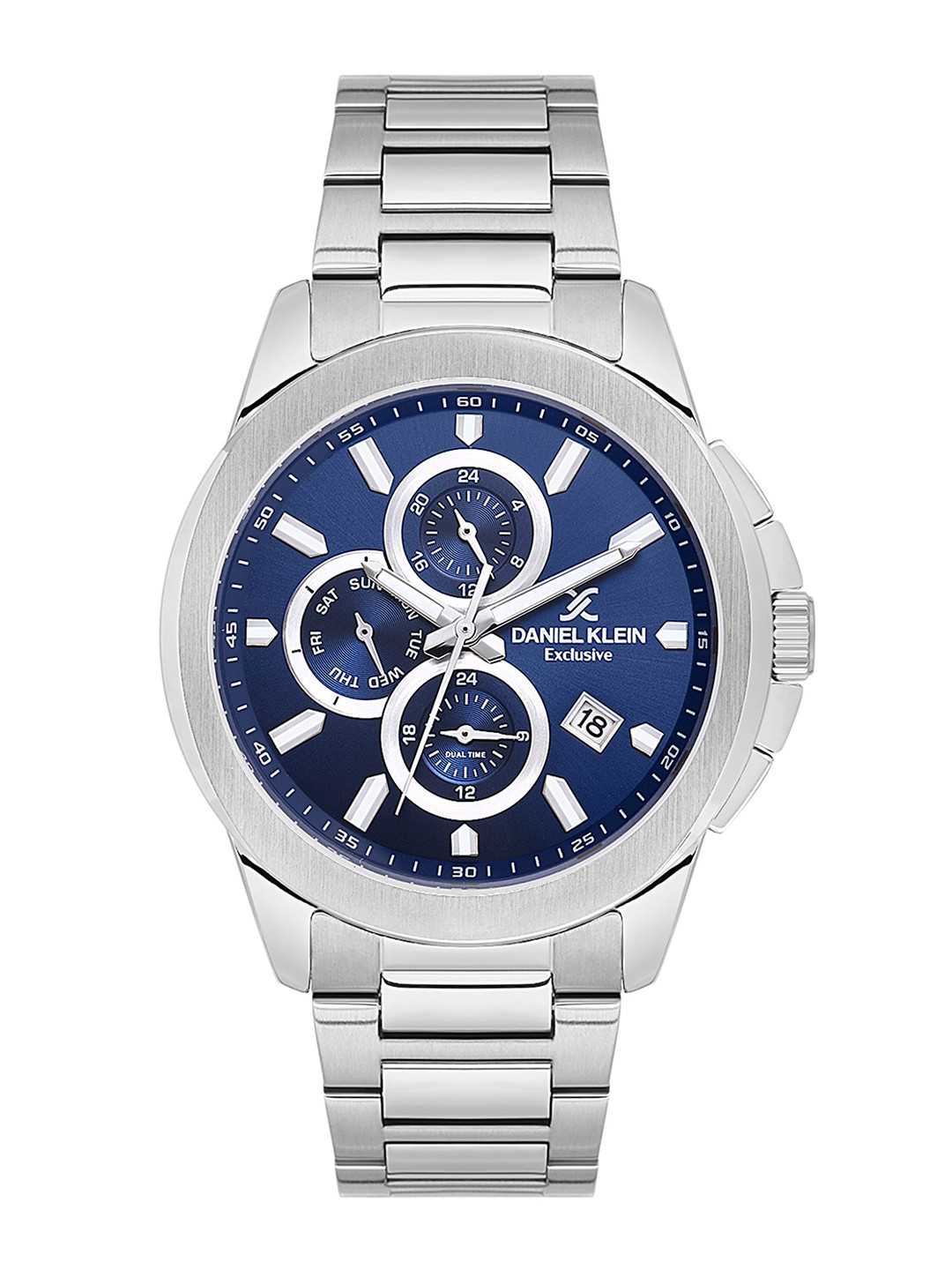 Daniel Klein Men Patterned Dial & Bracelet Style Analogue Automatic Watch DK.1.13995-2_N