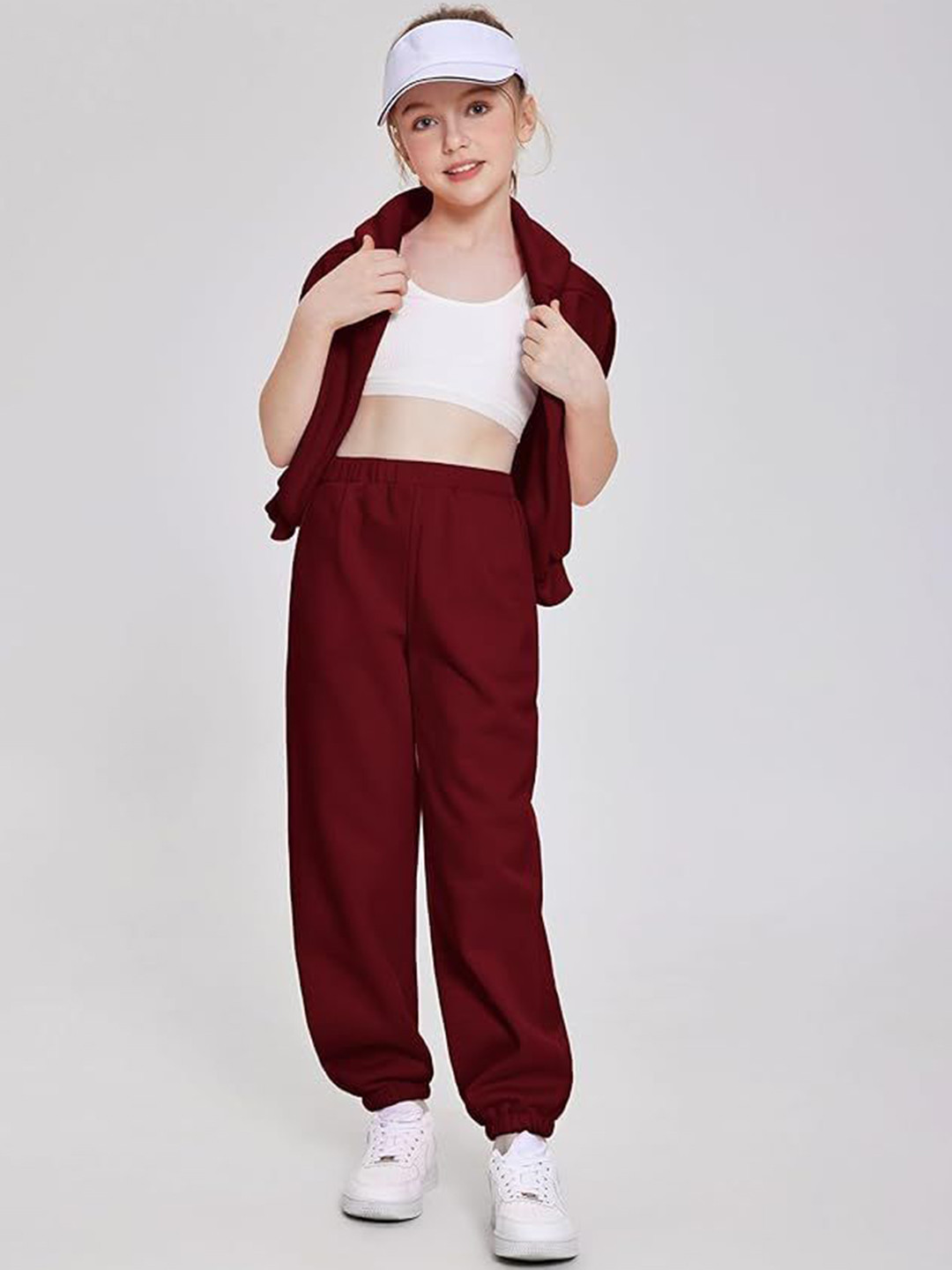 R Cube Girls Hood-Neck Mid-Rise Tracksuits