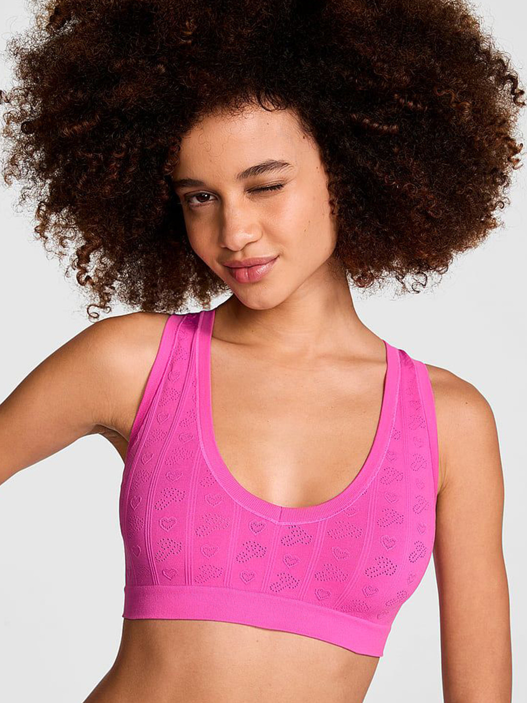 Victoria's Secret Medium Coverage Self Design Seamless Plunge Bralette