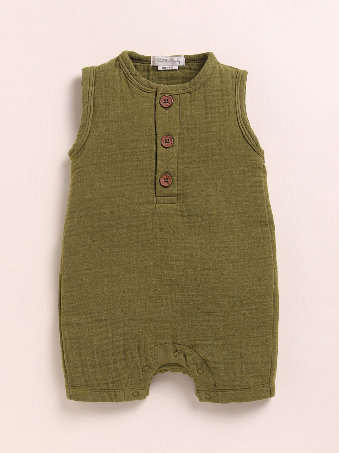 COT & CANDY Infants Cot & Candy Muslin Half Romper