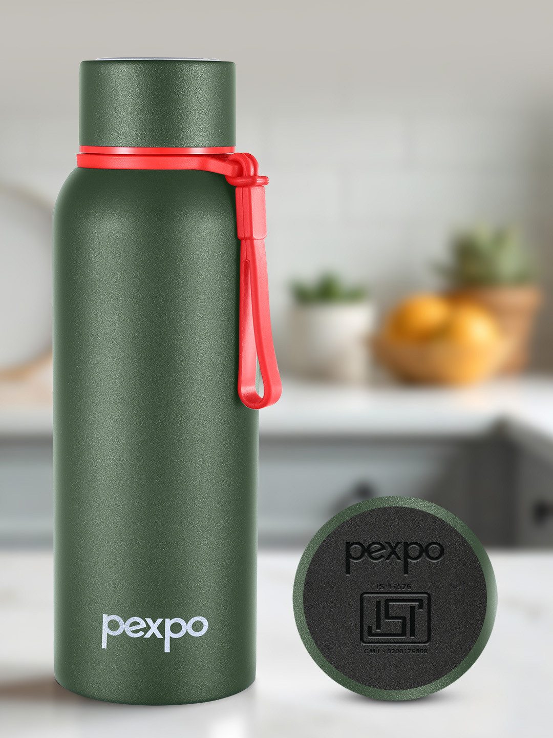 Pexpo Bravo Stainless Steel Double Wall Insulated Flask Hot & Cold Water Bottle -500 ml