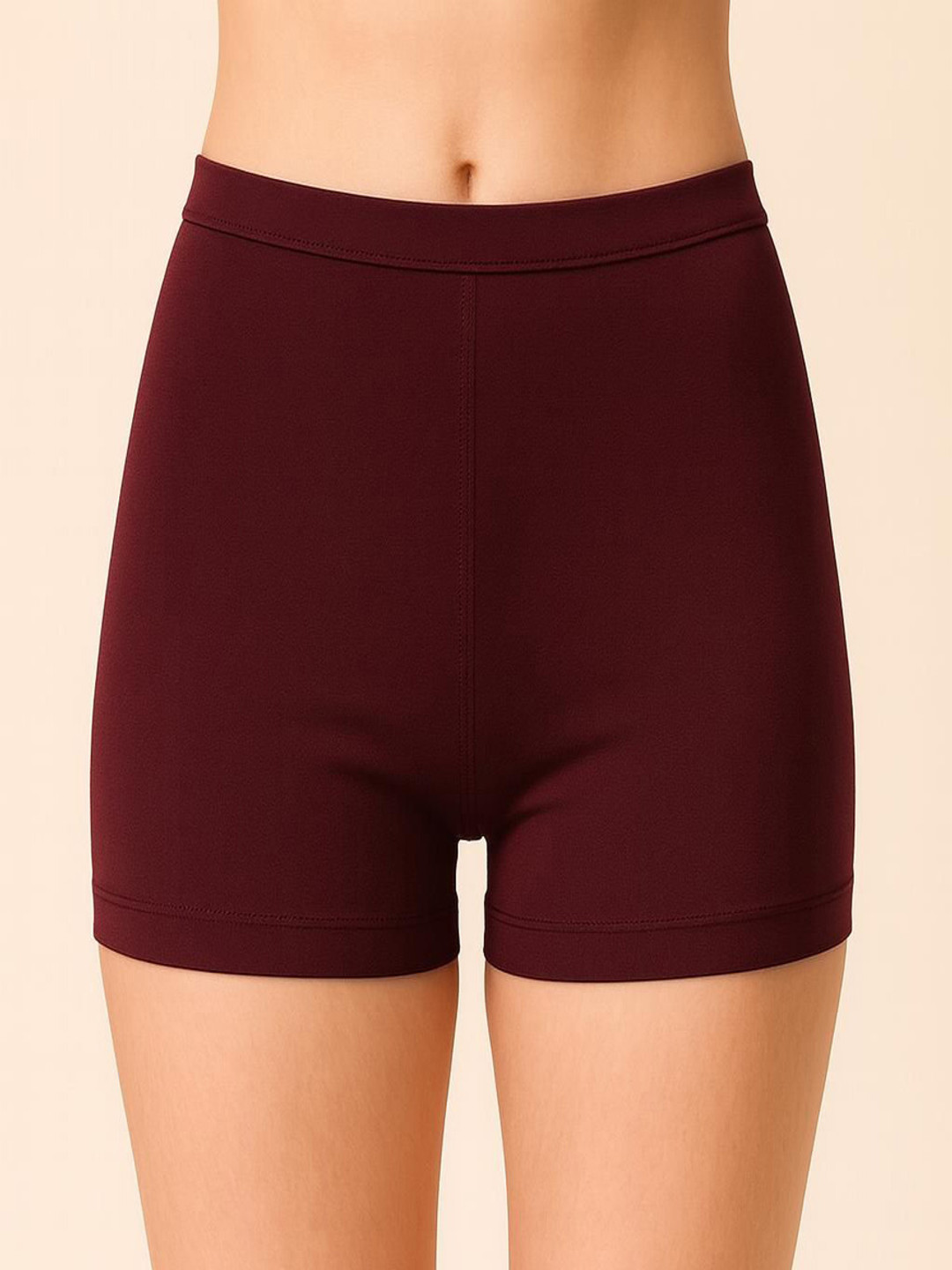 Attire Zone Women Skinny Fit Cotton Cambric Yoga Core Shorts