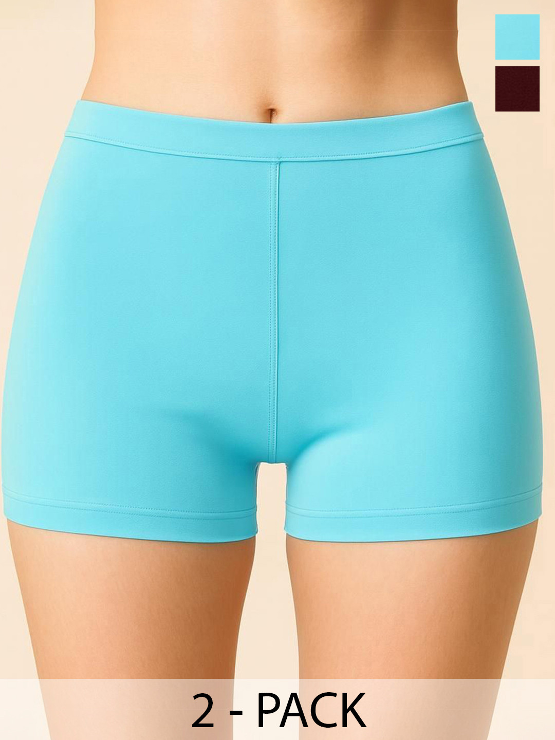 ULLAS Pack Of 2 Mid Rise High Coverage Boy Short Briefs US SBT-33