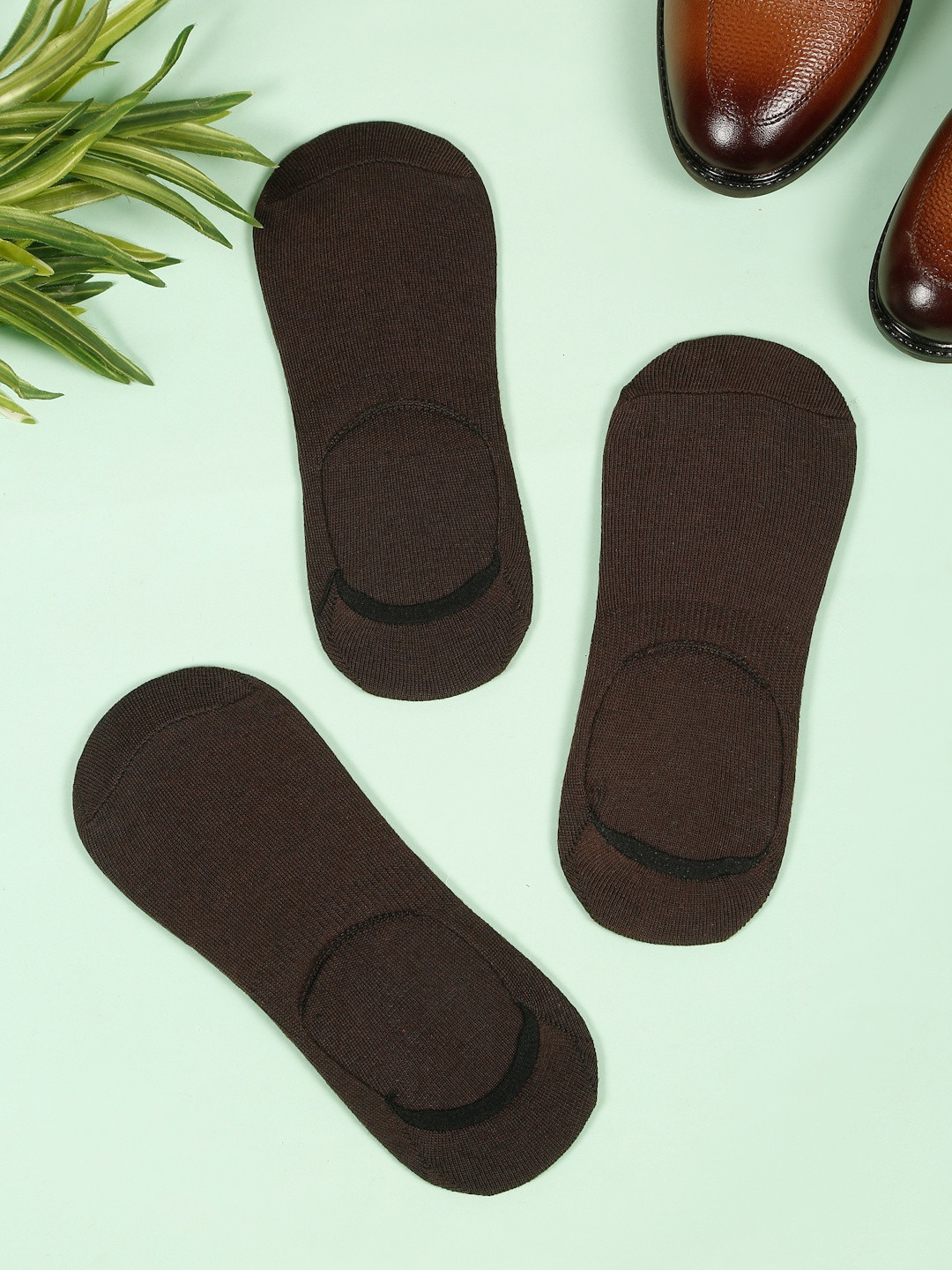 Teakwood Leathers Men Pack Of 3 Pure Cotton Shoe Liner Socks