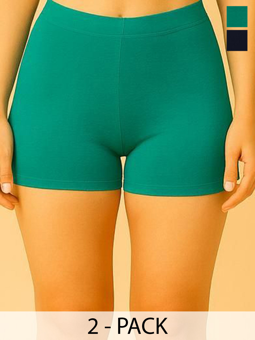 Apraa & Parma Women Pack Of 2 Slim Fit Soft Functional Cycling Sports Shorts