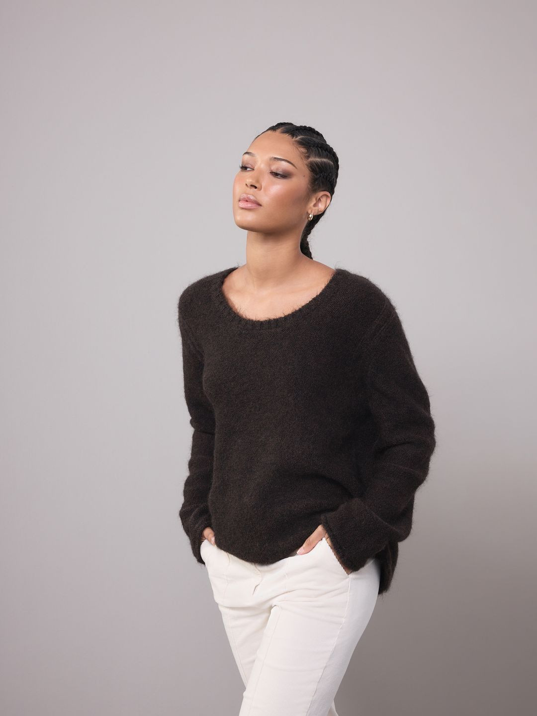 NEXT Round Neck Fuzzy Pullover